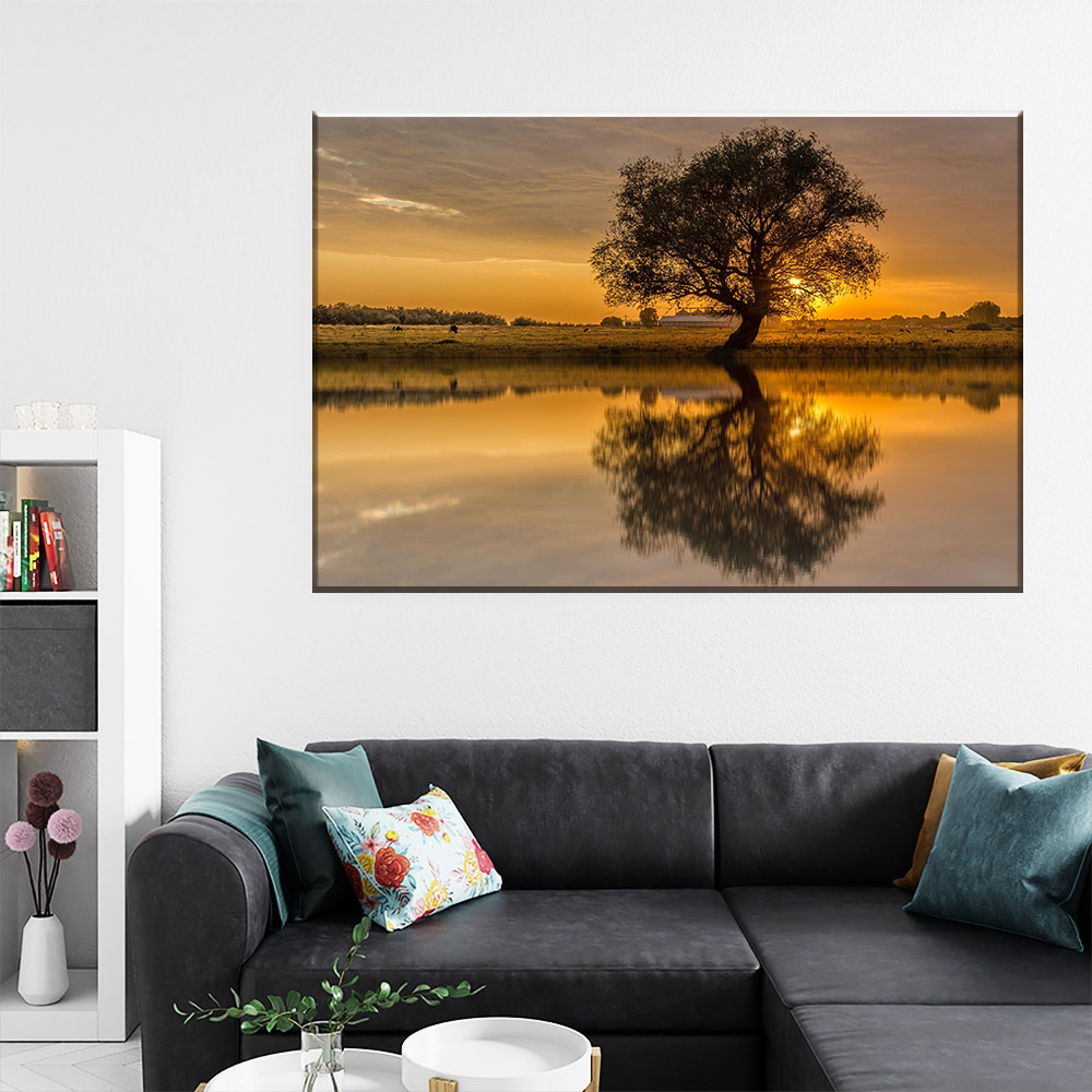 Tablou Canvas - Reflecția Naturii – Armonie la Apus, by Ovidiu Optik Photography